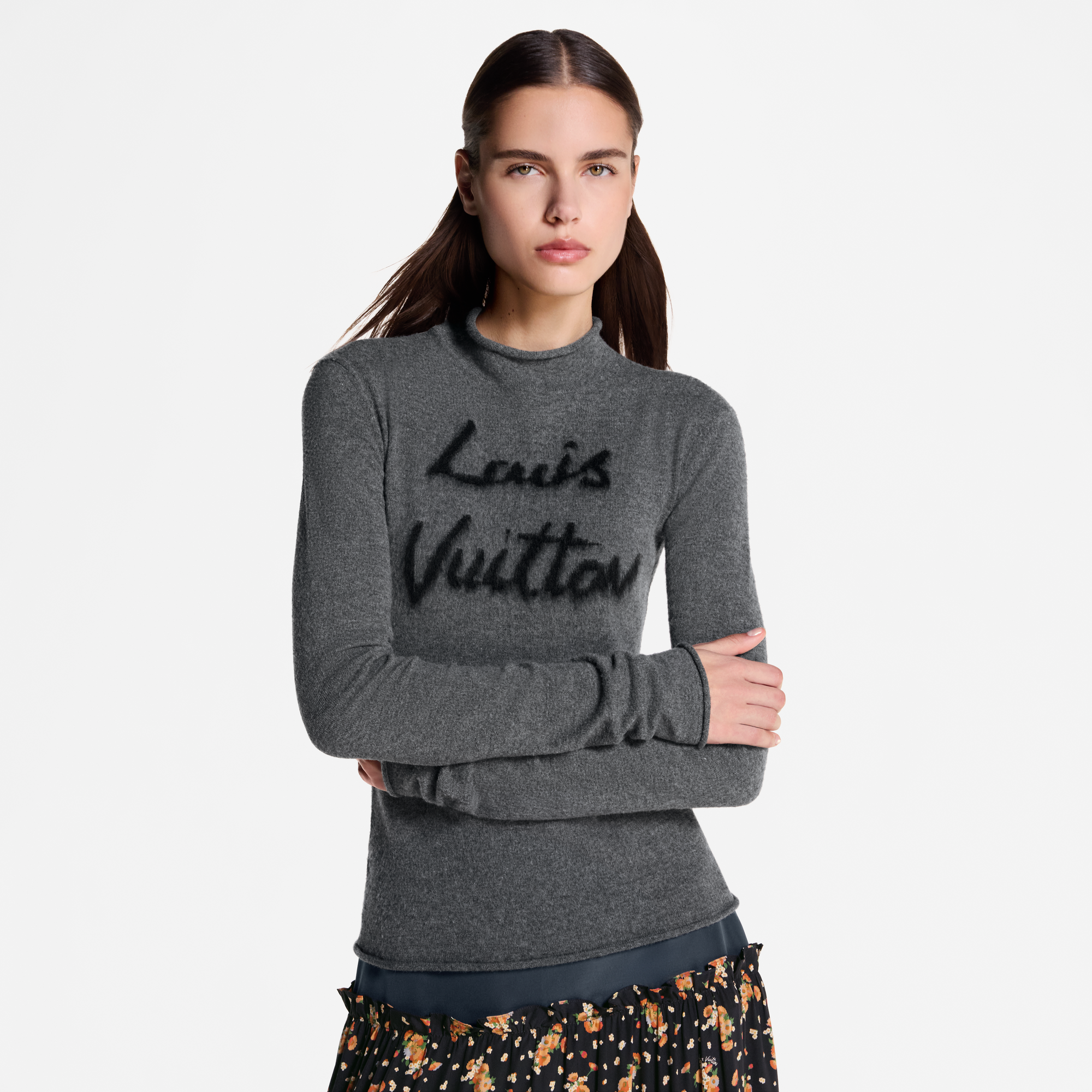 Pullover mit gebürstetem Design und Signatur  Damen Ready to Wear Strick | LOUIS VUITTON (Zoom)